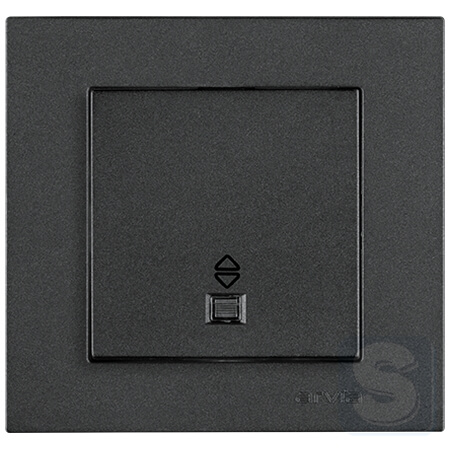 Вимикач одноклавішний ПРОХІДНИЙ з підсвічуванням Arvia Electric KAREN Димчастий (20 04 2000 210)